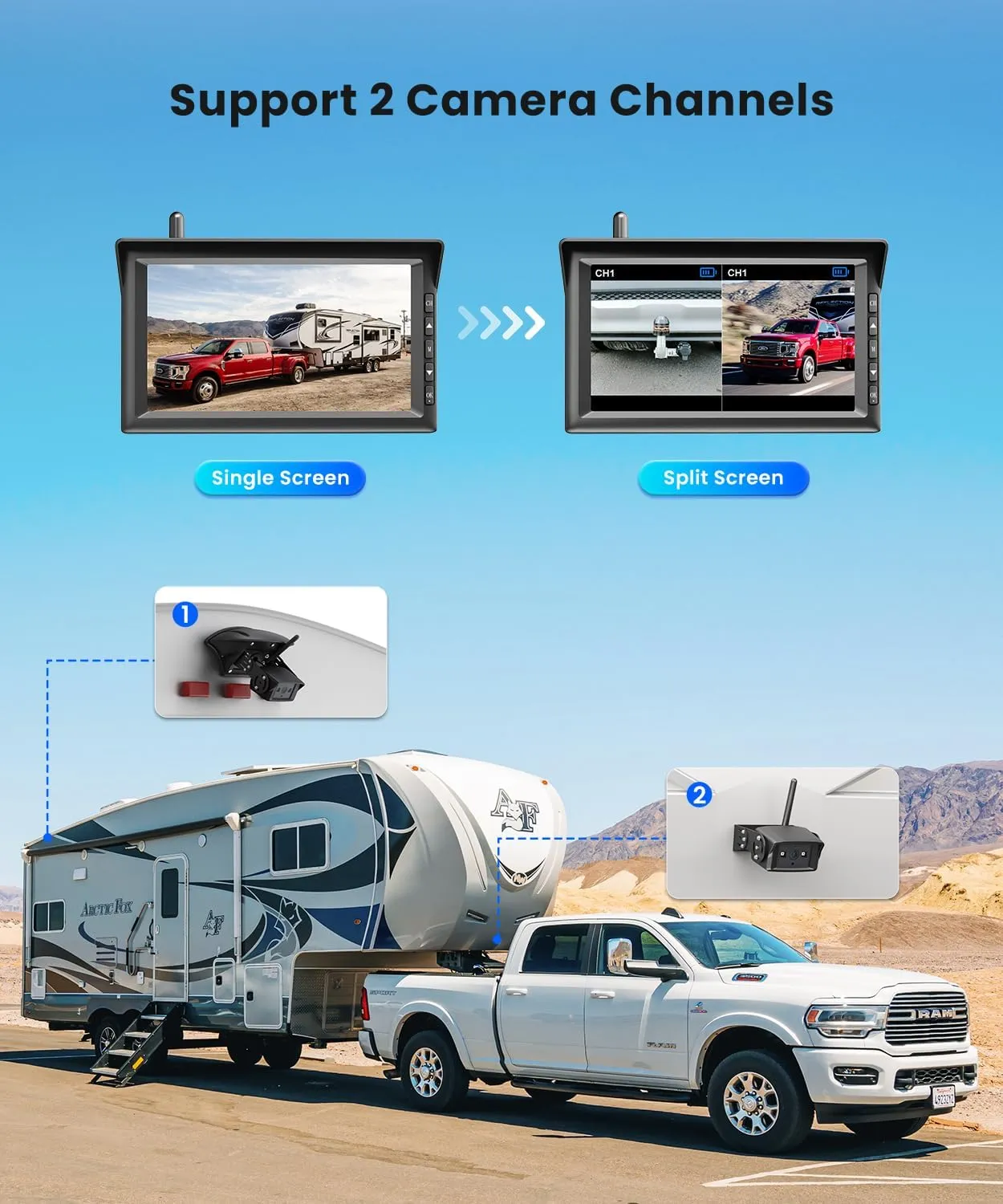 📷 W10 Furrion Wireless RV Backup Camera 1080p 📷