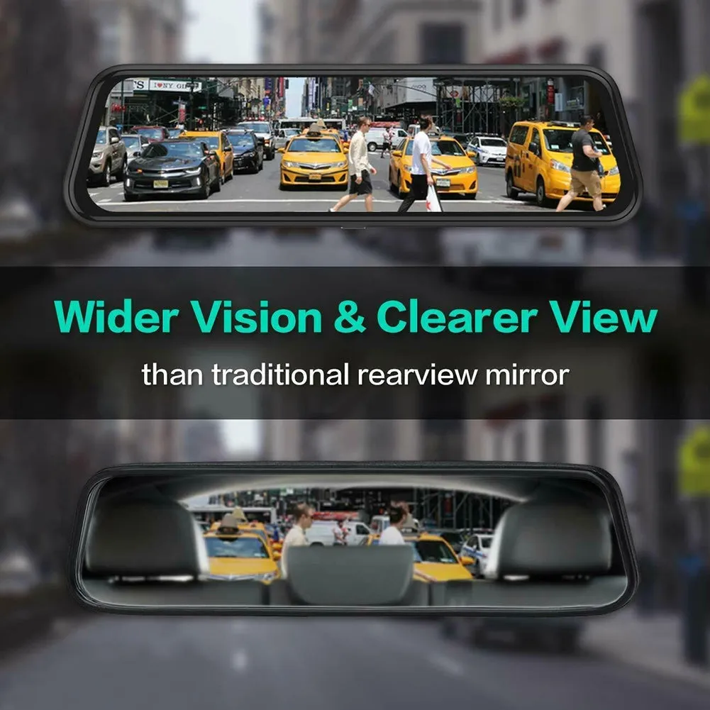 10-inch Streaming Media Rearview Mirror Recorder 1080P HD 2.5d