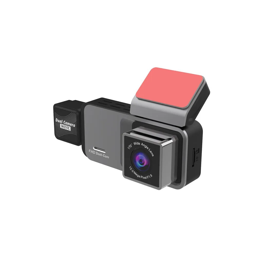 1080P 3 Lens Dash Camera Front Inside And Rear HD Night Vision