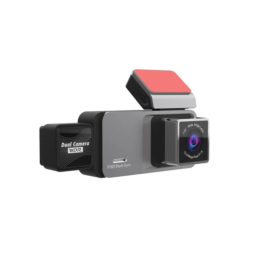 1080P 3 Lens Dash Camera Front Inside And Rear HD Night Vision