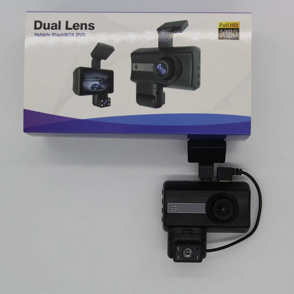 1080P Car Dash Cam 3-inch Lcd Night Vision Driving Recorder 360