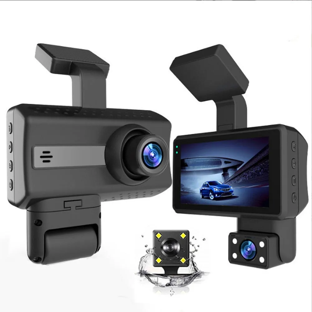 1080P Car Dash Cam 3-inch Lcd Night Vision Driving Recorder 360