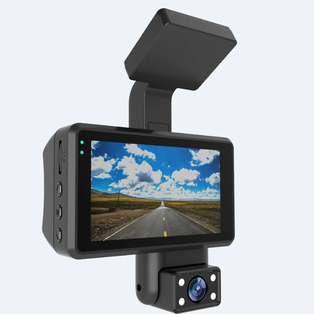 1080P Car Dash Cam 3-inch Lcd Night Vision Driving Recorder 360