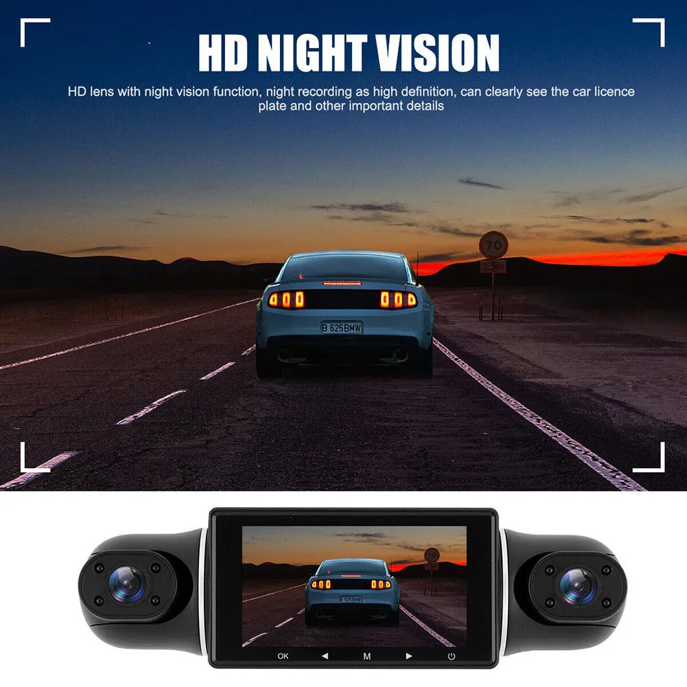 1080P Dash Cam Car Dvr 4 Channel Camera Night Vision G-Sensor