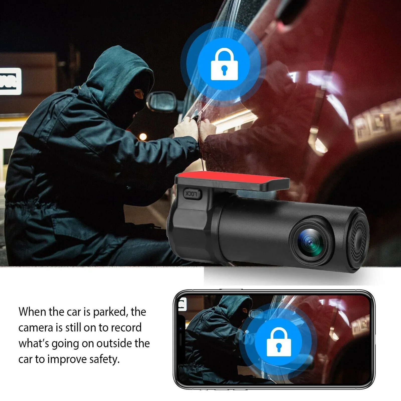 1080P HD Wireless Wifi Car Dvr Camera Dash Cam G-sensor Video