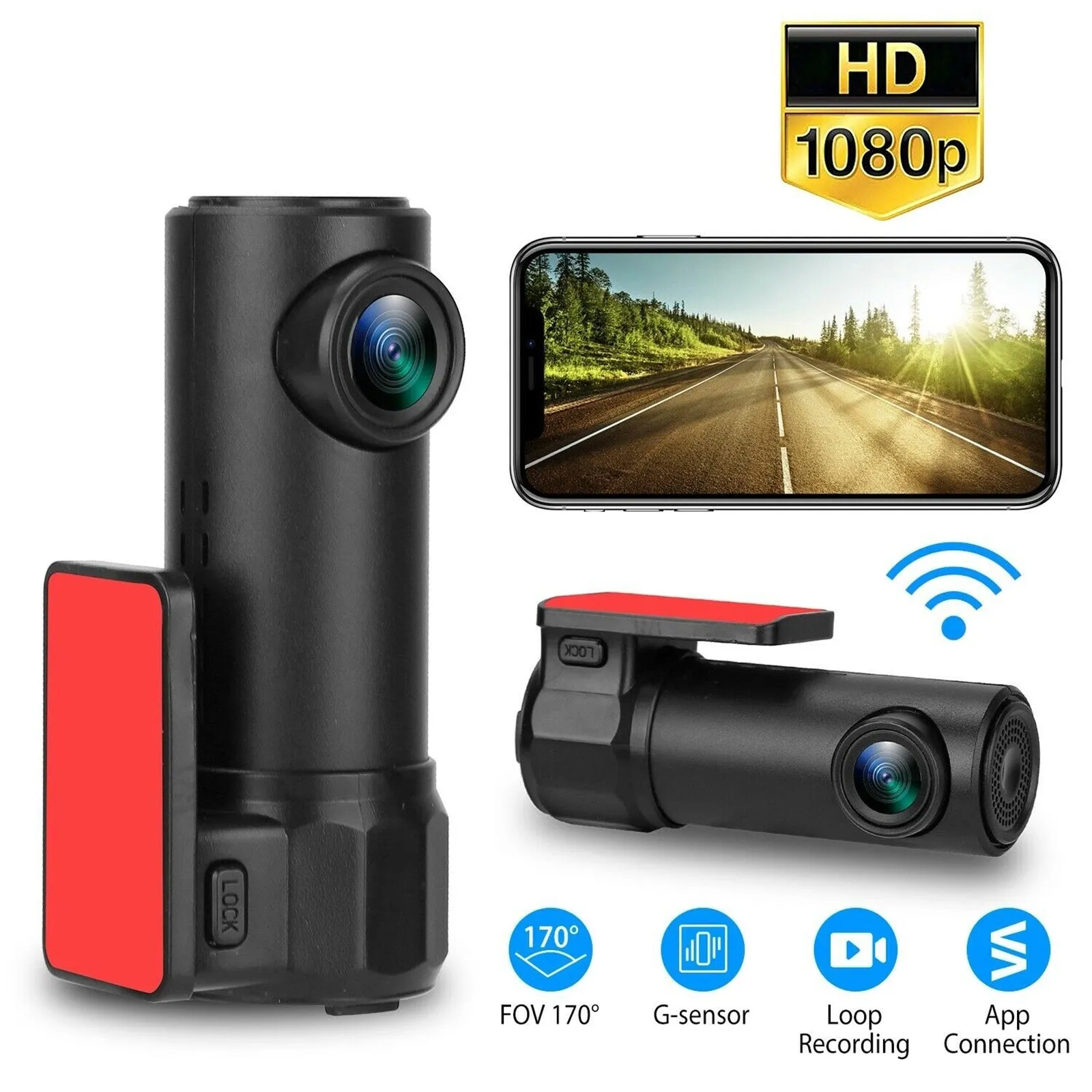 1080P HD Wireless Wifi Car Dvr Camera Dash Cam G-sensor Video