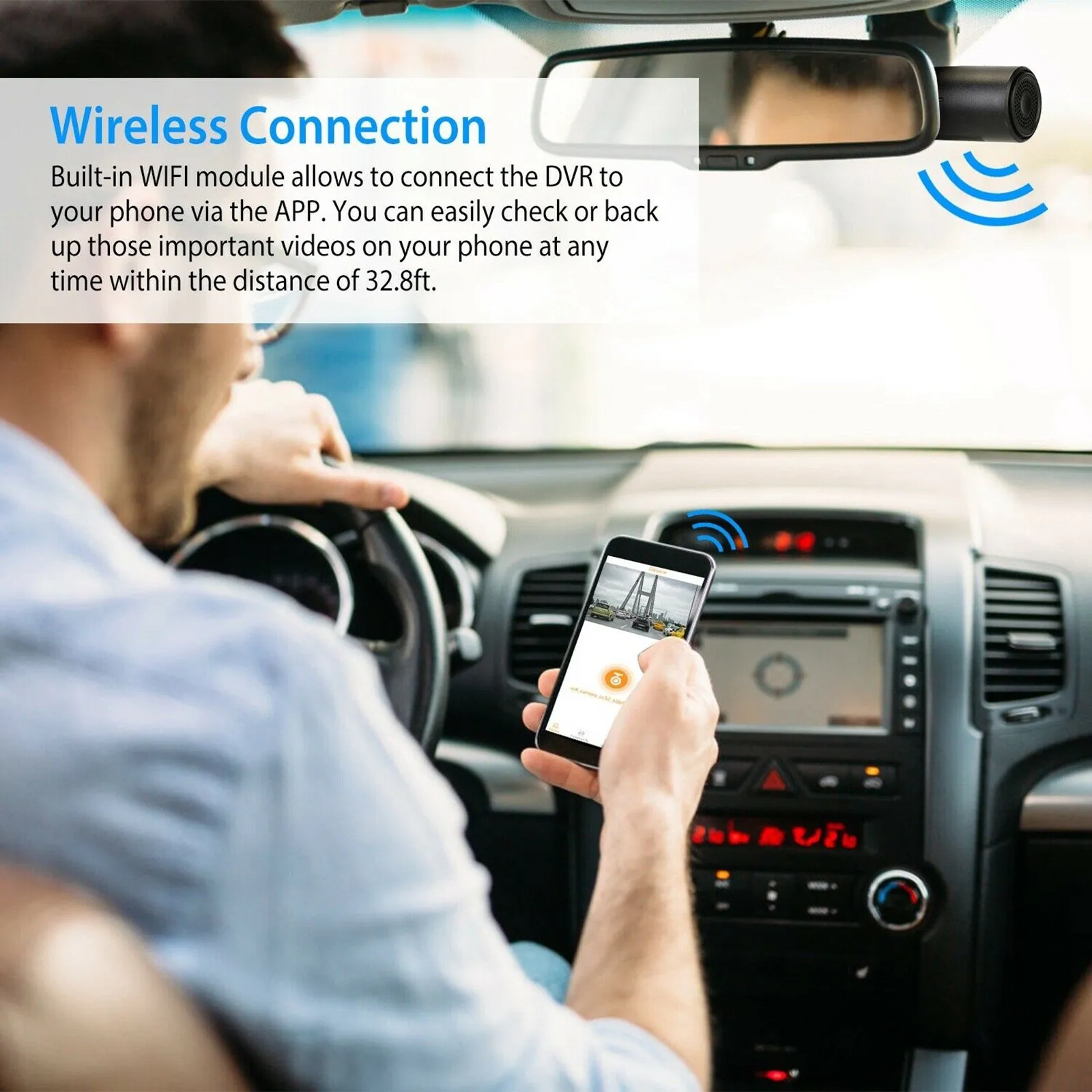 1080P HD Wireless Wifi Car Dvr Camera Dash Cam G-sensor Video