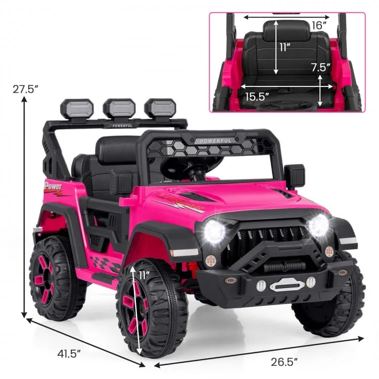 12V Electric Kids Ride on Truck with Remote Control and Music