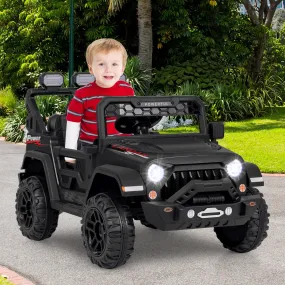 12V Kids Ride on Truck with Remote Control and Wireless Connection-Black