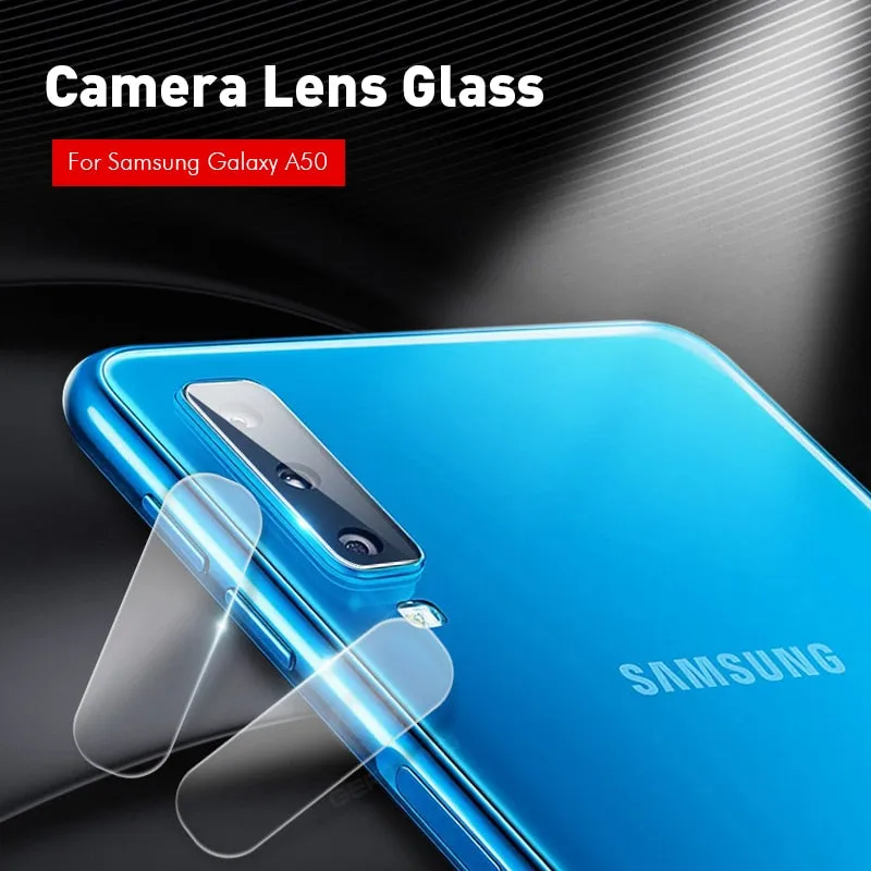 2 In 1 on For Samsung Galaxy A50 2019 Camera Lens Film & 9D Screen Protector Protective Tempered Glass for Galaxy SM A50 A505F