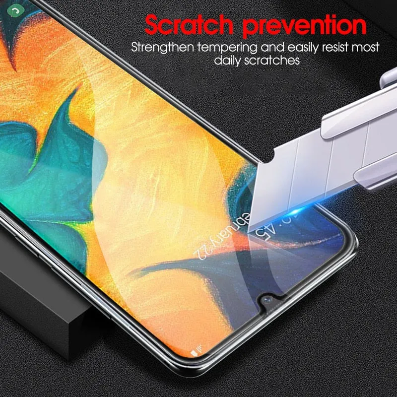 2 In 1 on For Samsung Galaxy A50 2019 Camera Lens Film & 9D Screen Protector Protective Tempered Glass for Galaxy SM A50 A505F