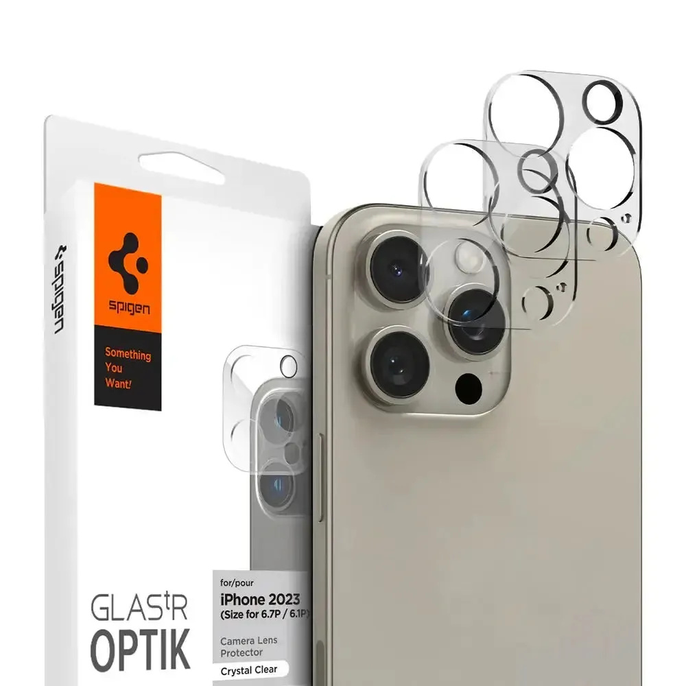 [2 Pack] iPhone 16 Pro Max / 16 Pro / 15 Pro Max / 15 Pro / 14 Pro Max / 14 Pro Camera Lens Protector