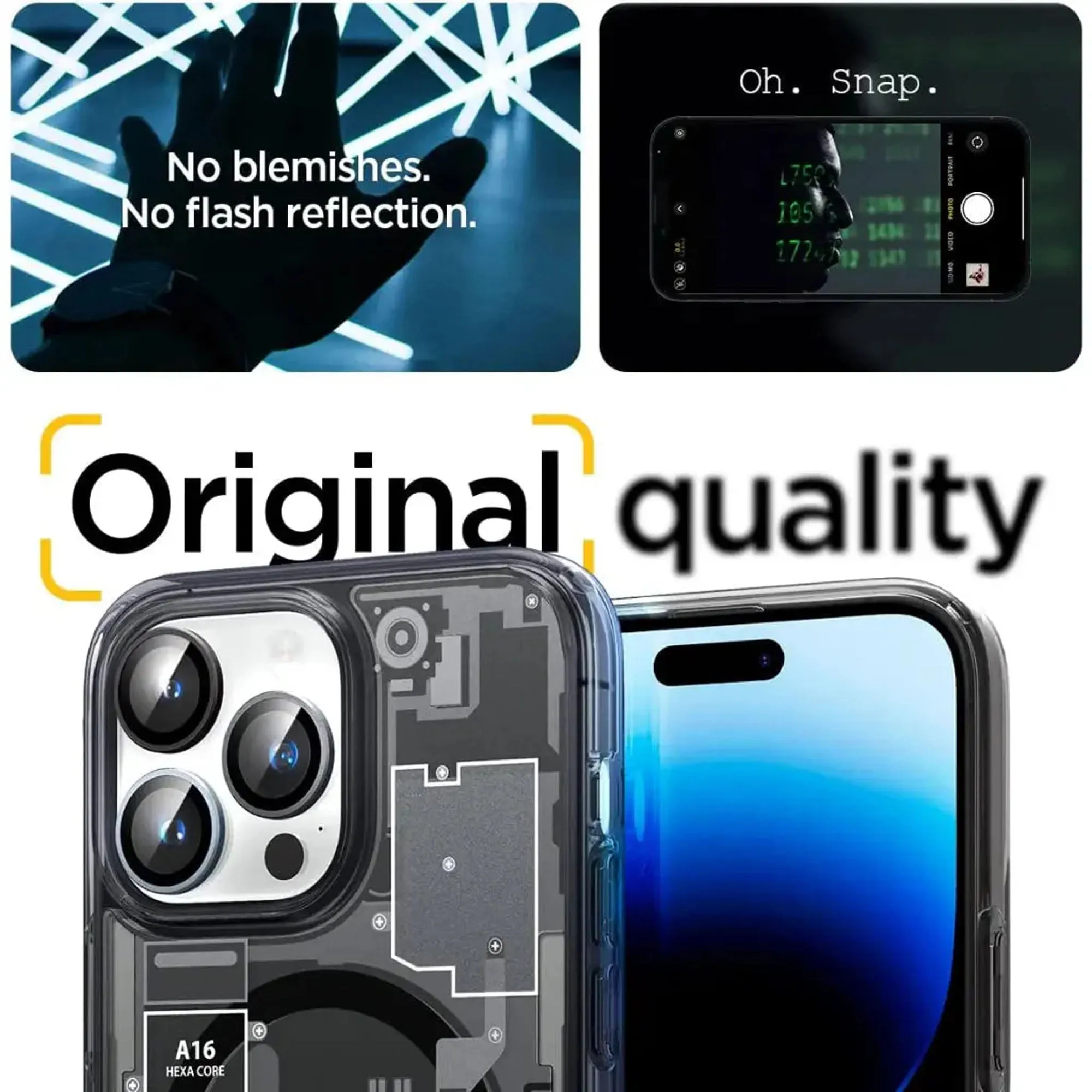[2 PACK] Spigen Glas.tR EZ Fit Optik Pro Lens Protector for iPhone 16/15/14 Pro & Pro Max