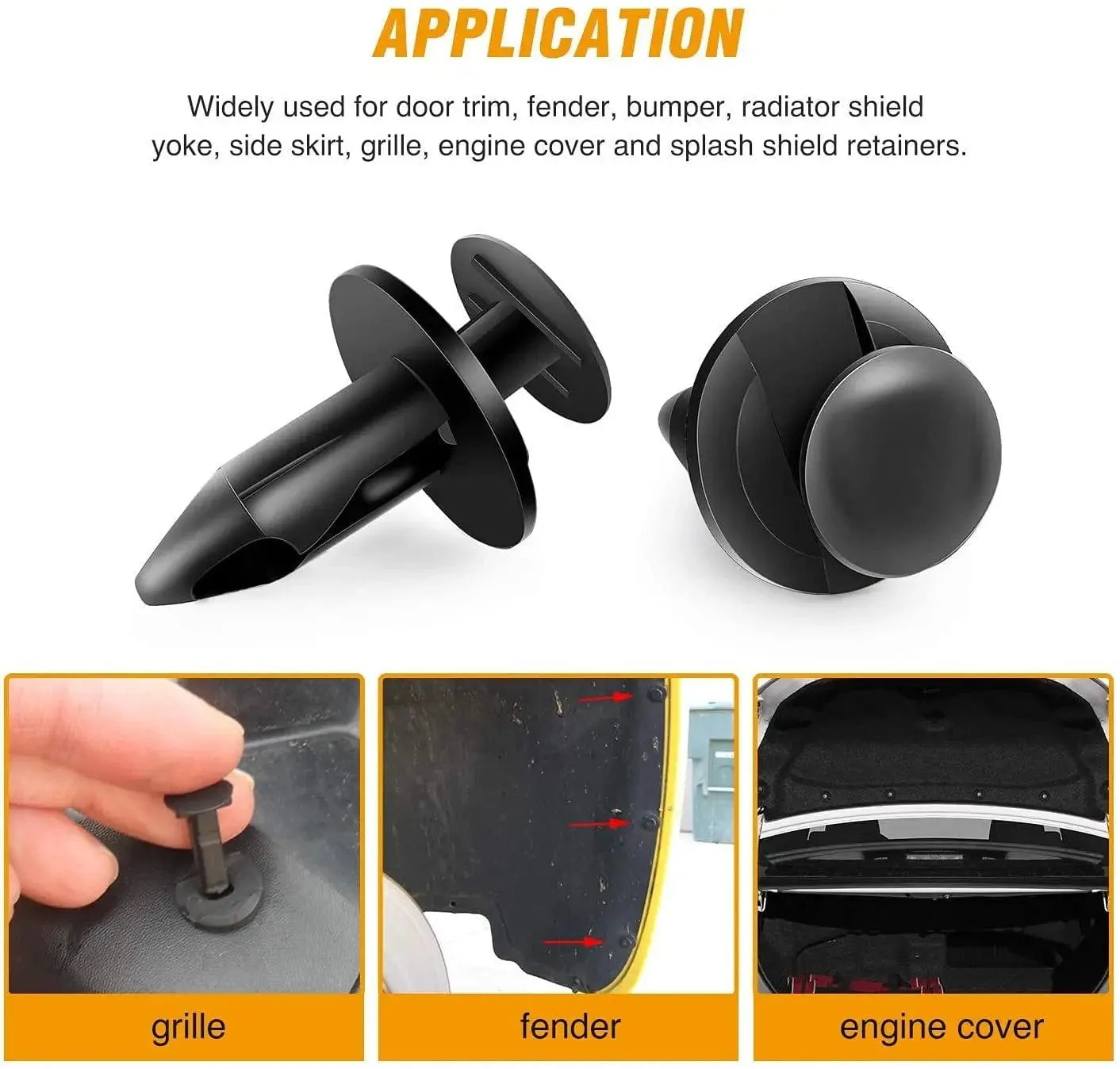 200 Pcs Car Push Retainer Clips Kits For GM Ford Chrysler
