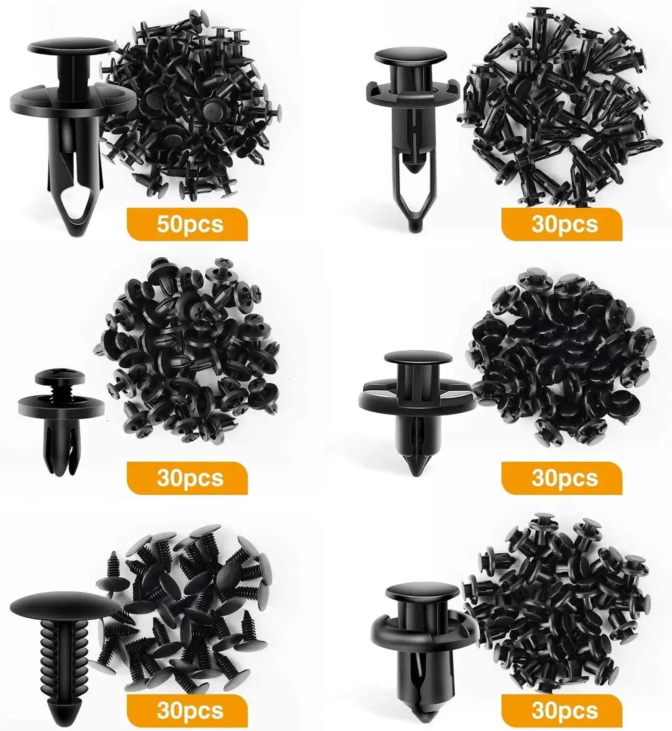 200 Pcs Car Push Retainer Clips Kits For GM Ford Chrysler