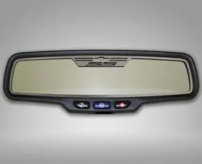 2010-2014 Camaro SS - Rear View Mirror Trim 'SS' Rectangle mirror w/sensor - Brushed Stainless Steel