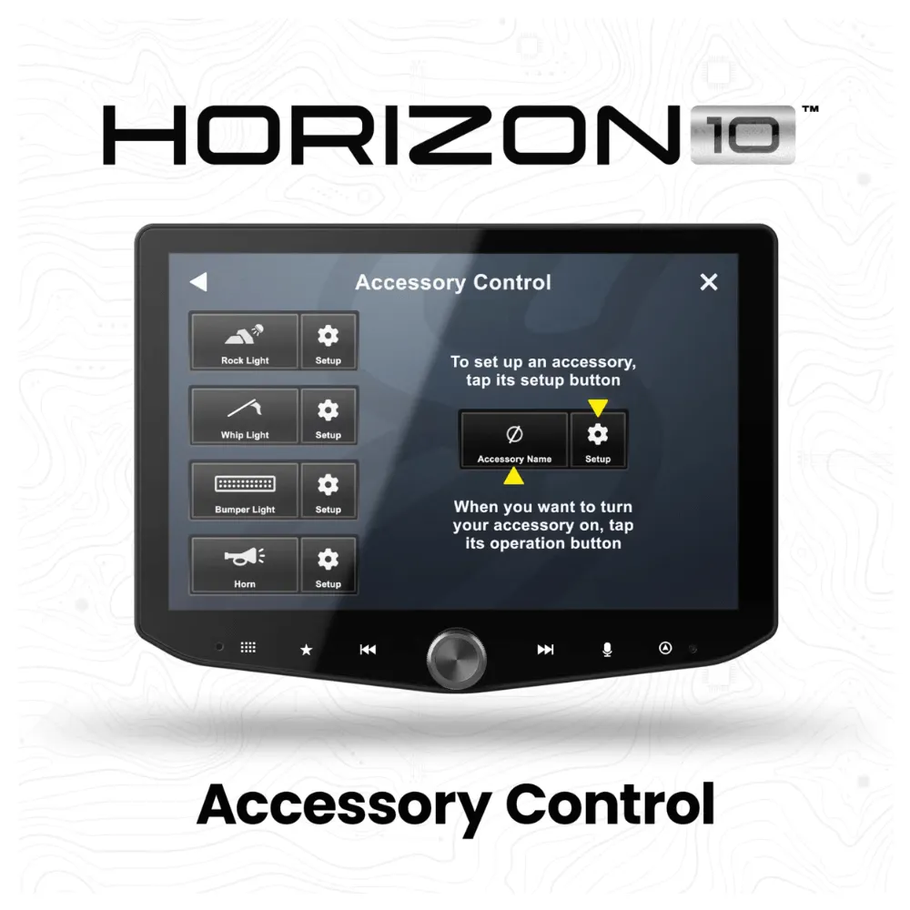 2016-2023 Toyota Tacoma Radio Replacement Kit - Includes 10" Horizon 10 Touchscreen Radio & Plug and Play Installation