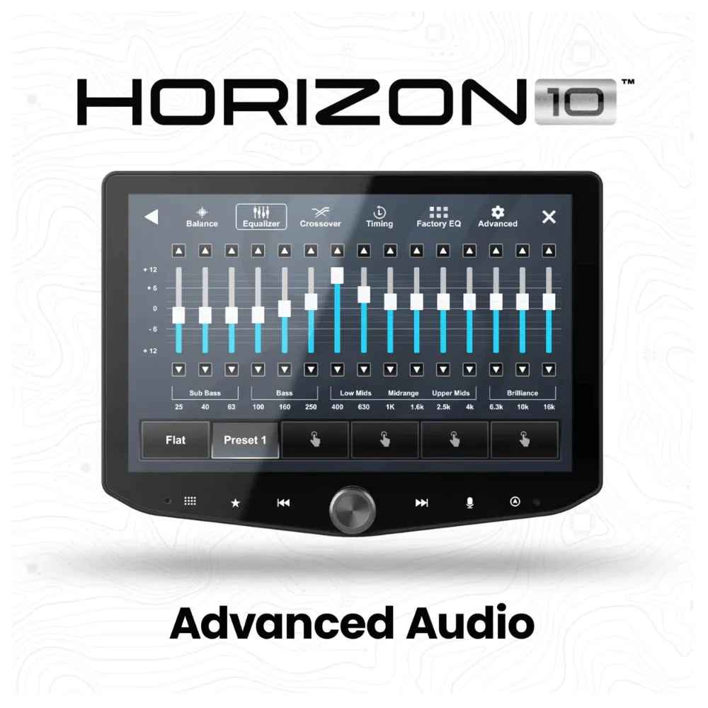 2016-2023 Toyota Tacoma Radio Replacement Kit - Includes 10" Horizon 10 Touchscreen Radio & Plug and Play Installation