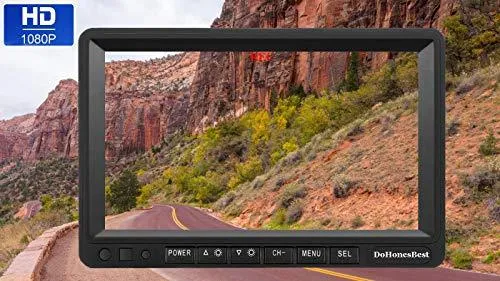 2019 Vision FHD 1080P Digital Wireless Dual Backup Cameras 7''DVR Monitor Kit for RVs,Trucks,5th Wheels Support Split/Quard View Screen High-Speed Observation System IP69K Waterproof Driving/Reverse