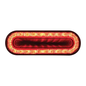 24 LED 6" Oval Mirage Light (Stop, Turn & Tail) - Red LED/Clear Lens #36664
