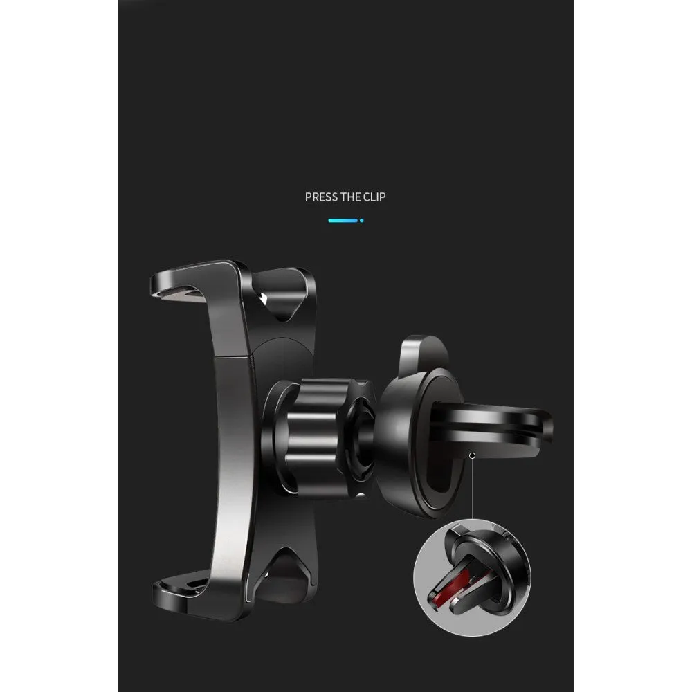3 in 1 Car GPS Smartphone Holder: Dashboard / Visor Clamp   AC Grid Clip for Oppo Mirror 3 - Black