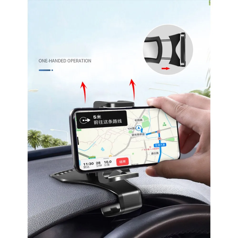 3 in 1 Car GPS Smartphone Holder: Dashboard / Visor Clamp   AC Grid Clip for Oppo Mirror 3 - Black