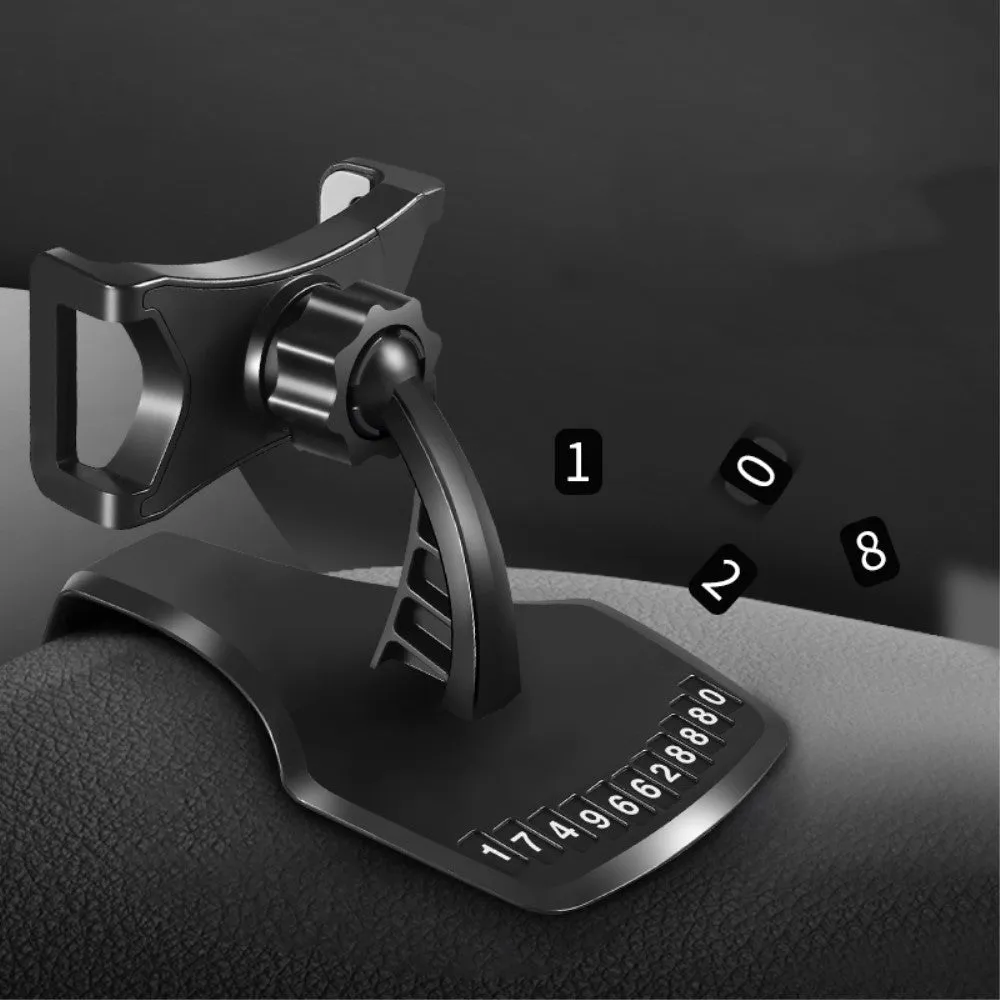 3 in 1 Car GPS Smartphone Holder: Dashboard / Visor Clamp   AC Grid Clip for Oppo Mirror 5 - Black