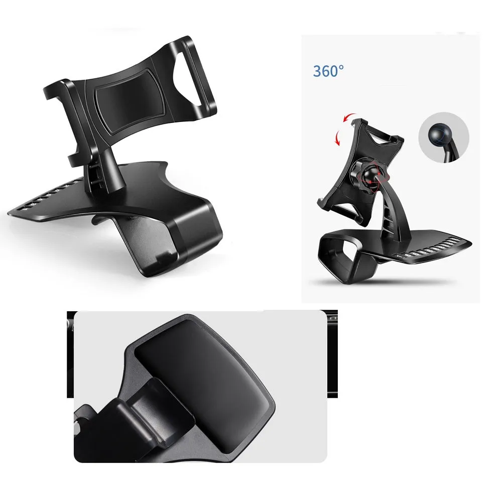 3 in 1 Car GPS Smartphone Holder: Dashboard / Visor Clamp   AC Grid Clip for Oppo Mirror 5 - Black