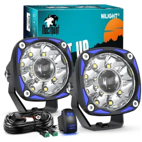 3 Inch 9LED Round Spot Night Vision Auxiliary Ditch LED Light Pods