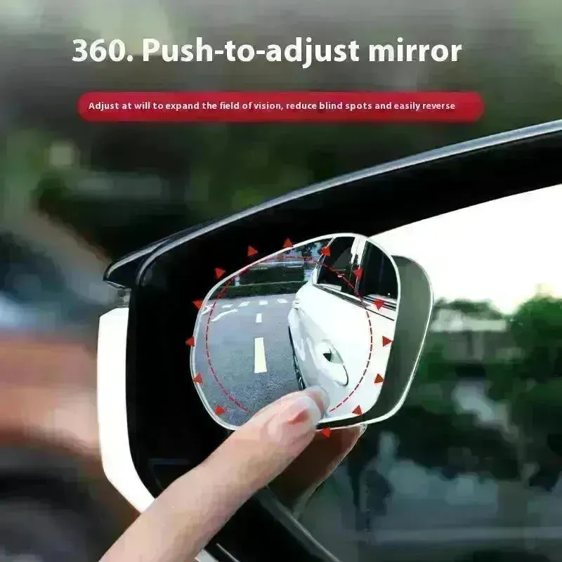 360 Degree High-definition Wide-angle Suction Cup Car Small Circular Rearview  Mirror