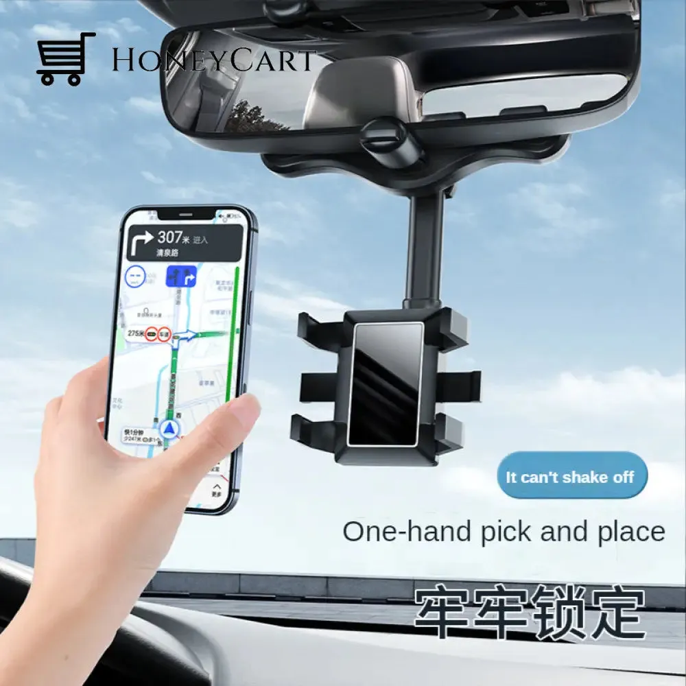 360° Rearview Mirror Phone Holder