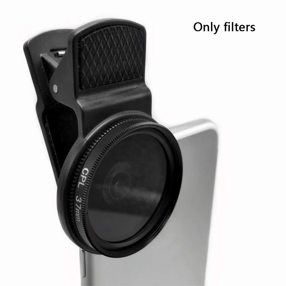 37mm CPL Phone Camera Lens, Universal Polarizer Clip-On Cellphone CPL Filter Compatible with iPhoneSamsung/Android Smartphones