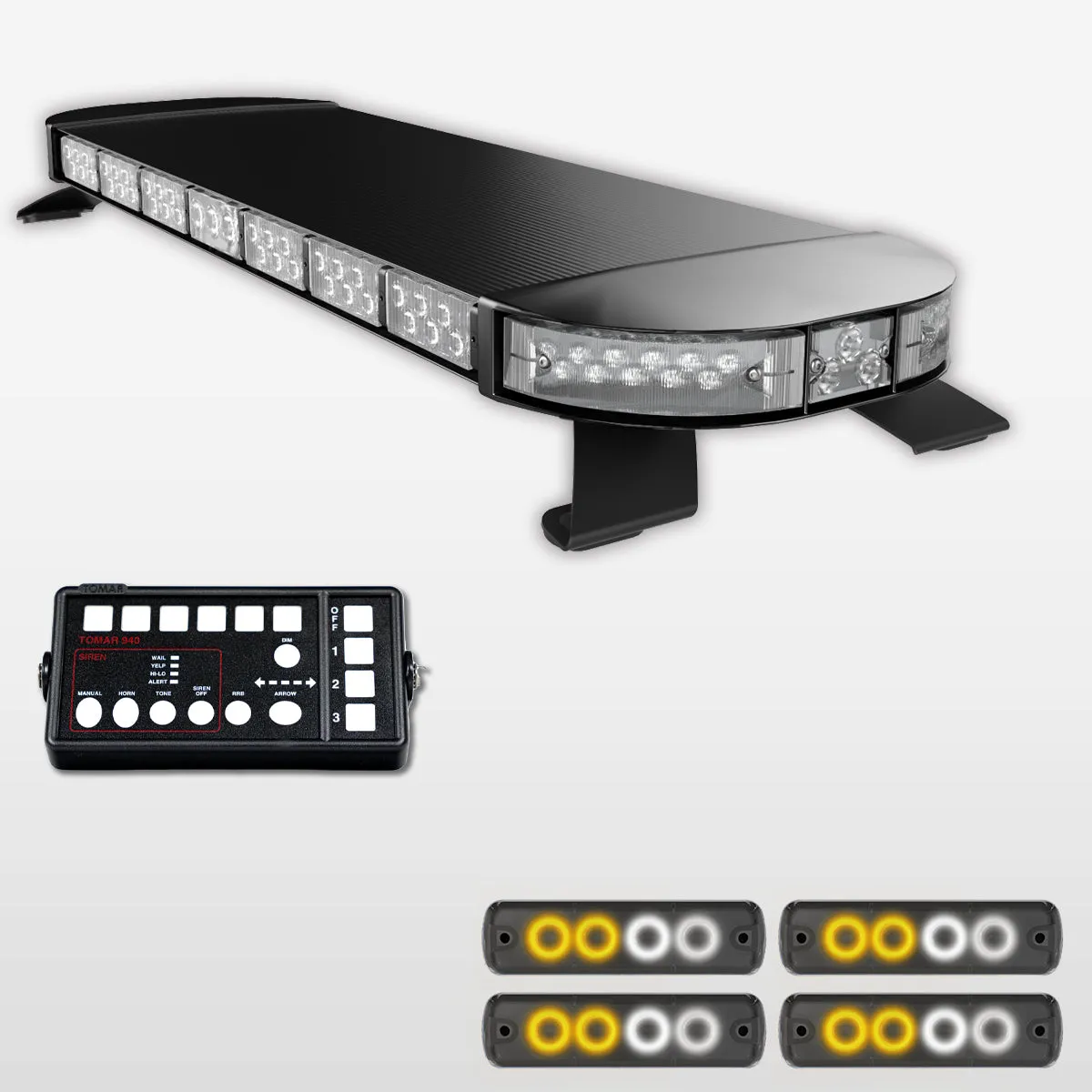 44" Black Widow Series Fully Populated LED Light Bar Kit for Work Trucks