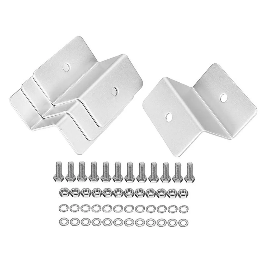 4pcs ZB-01 Solar Panel Mounting Z Brackets Aluminum Alloy Tools Kit for Solar Panels - Motorhomes and Yachts