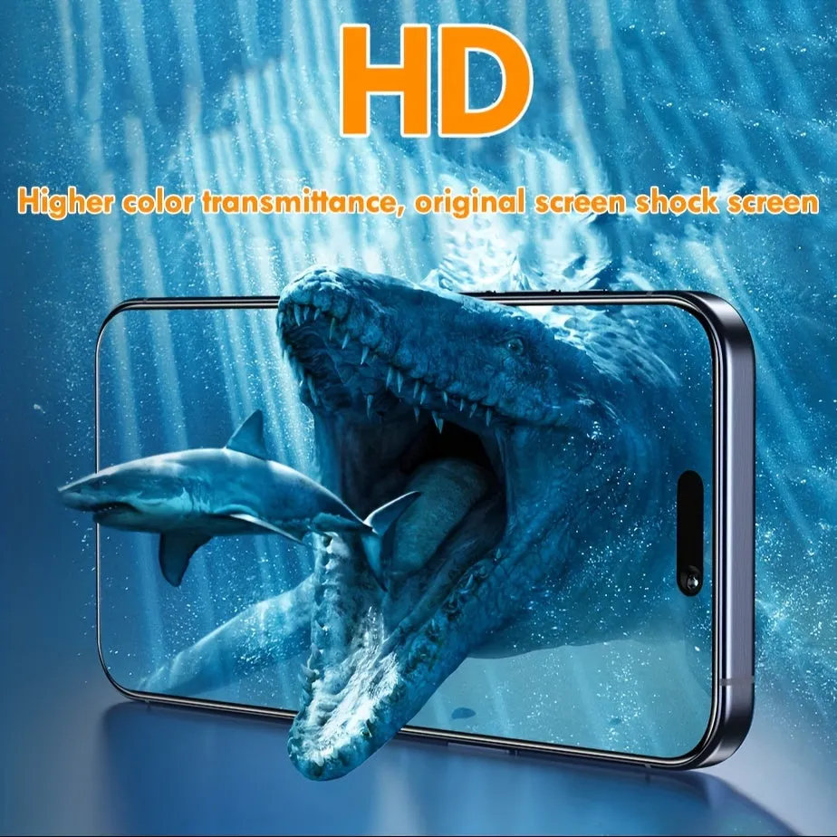 6 in1 Full Cover Tempered Glass Screen Protector Pack with camera lens