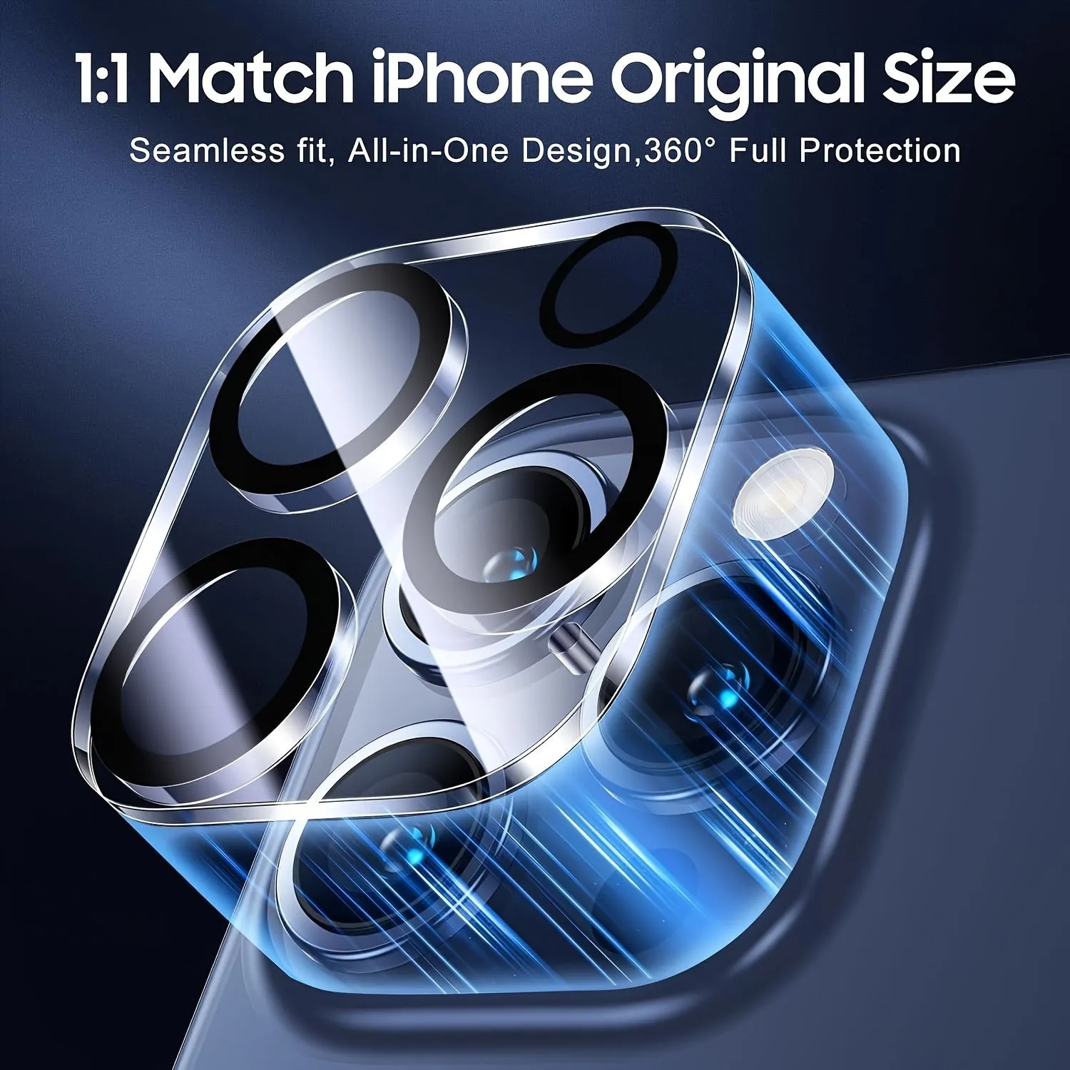 6 in1 Full Cover Tempered Glass Screen Protector Pack with camera lens