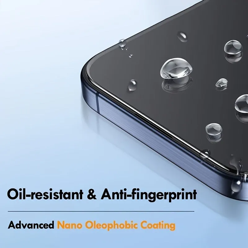 6 in1 Full Cover Tempered Glass Screen Protector Pack with camera lens