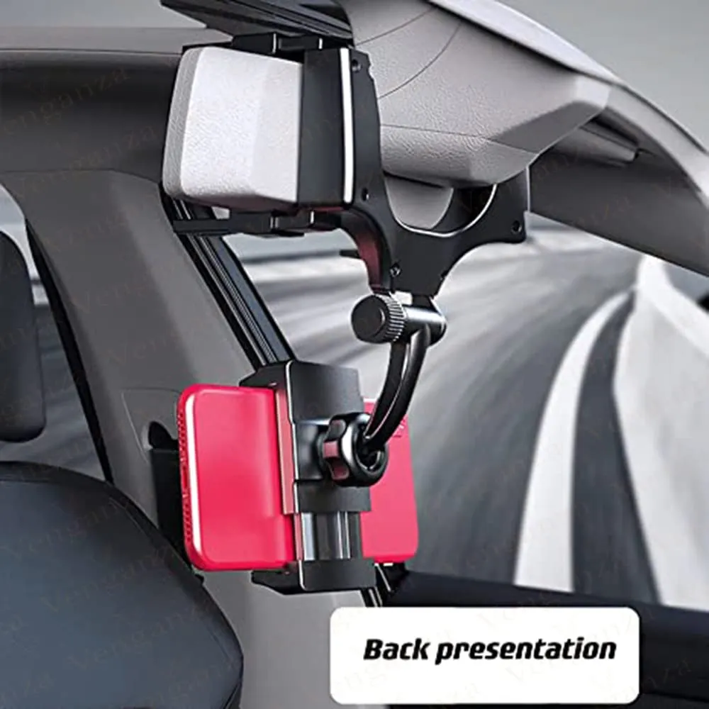 Adjustable Car Rearview Mirror Phone Holder Stand