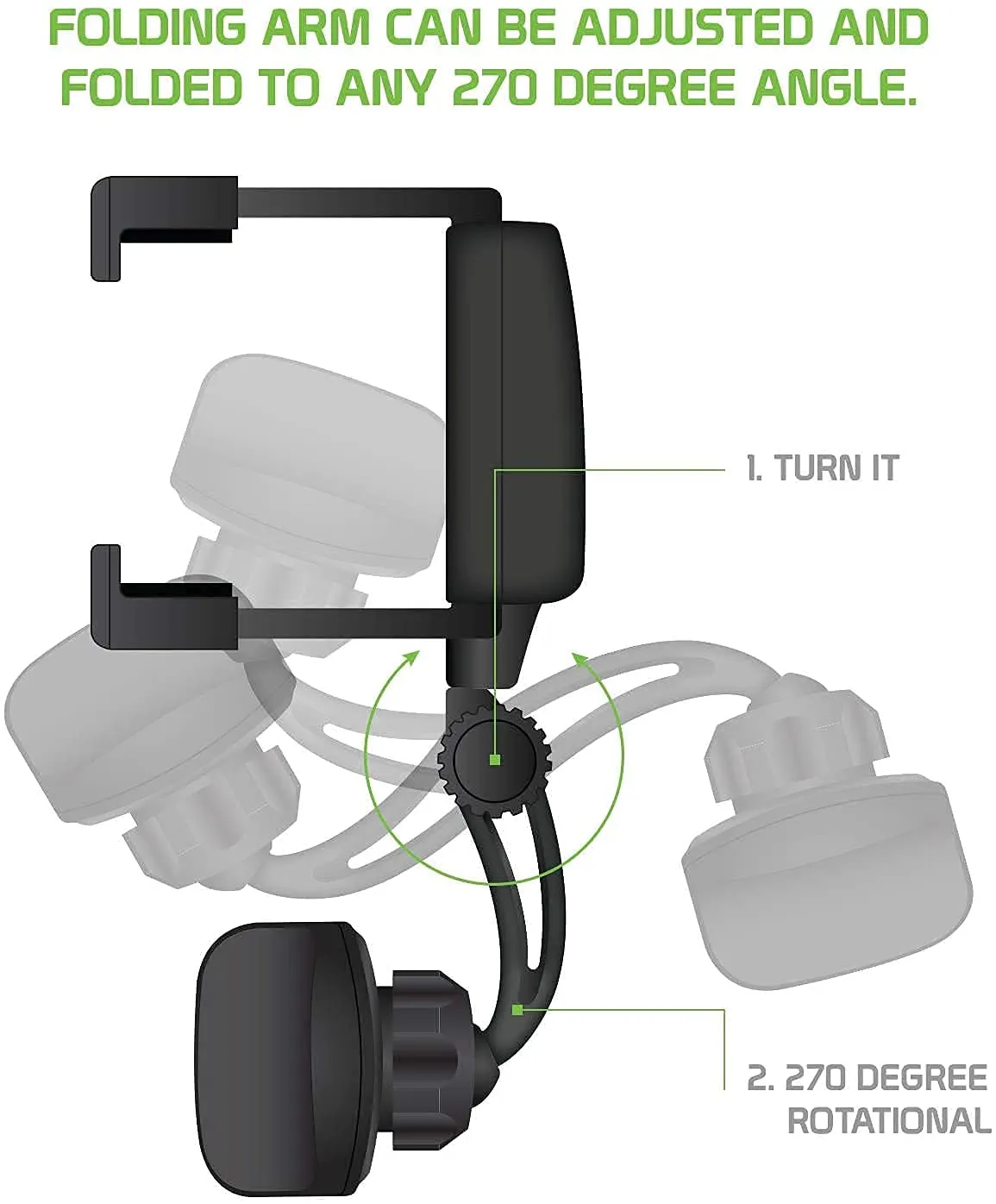 Adjustable Car Rearview Mirror Phone Holder Stand