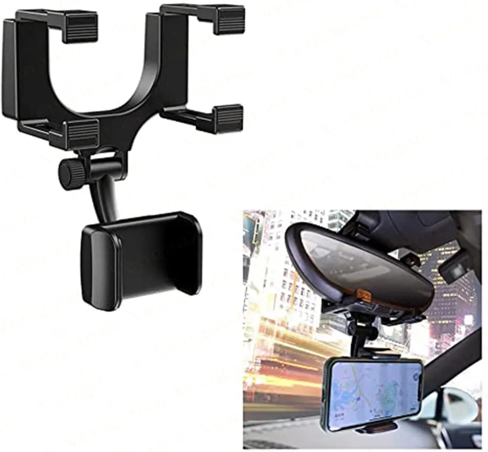 Adjustable Car Rearview Mirror Phone Holder Stand