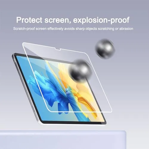 Ailun Screen Protector for iPad Pro 11 inch 2024 5th Generation 2 Pack   2 Pack Camera Lens Protector,Tempered Glass 0.33mm,Face ID & Apple Pencil & Case Compatible [4 Pack]