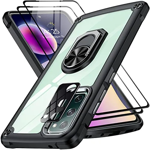 ANTSHARE for Samsung Galaxy S20 FE Case,S20 Fe Case with 2 Pack Screen Protector   1 Pack Camera Protector,Slim Protective Case with Kickstand Clear Hard Back Soft Bumper for Galaxy S20 FE 5G (Green)