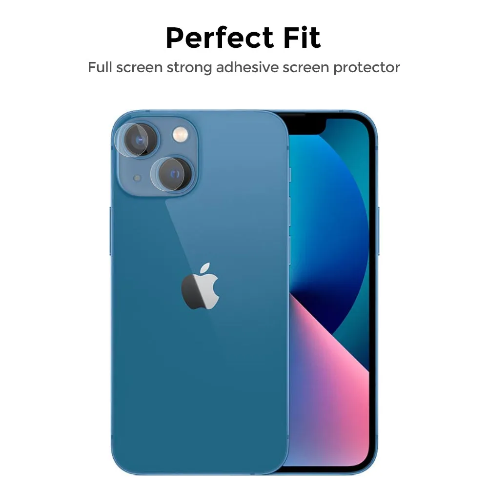 Apple iPhone 13 / Apple iPhone 13 Mini Tempered Glass Lens Protector [Pack of 2]| Invisible Defender Camera Lens Protector  |
