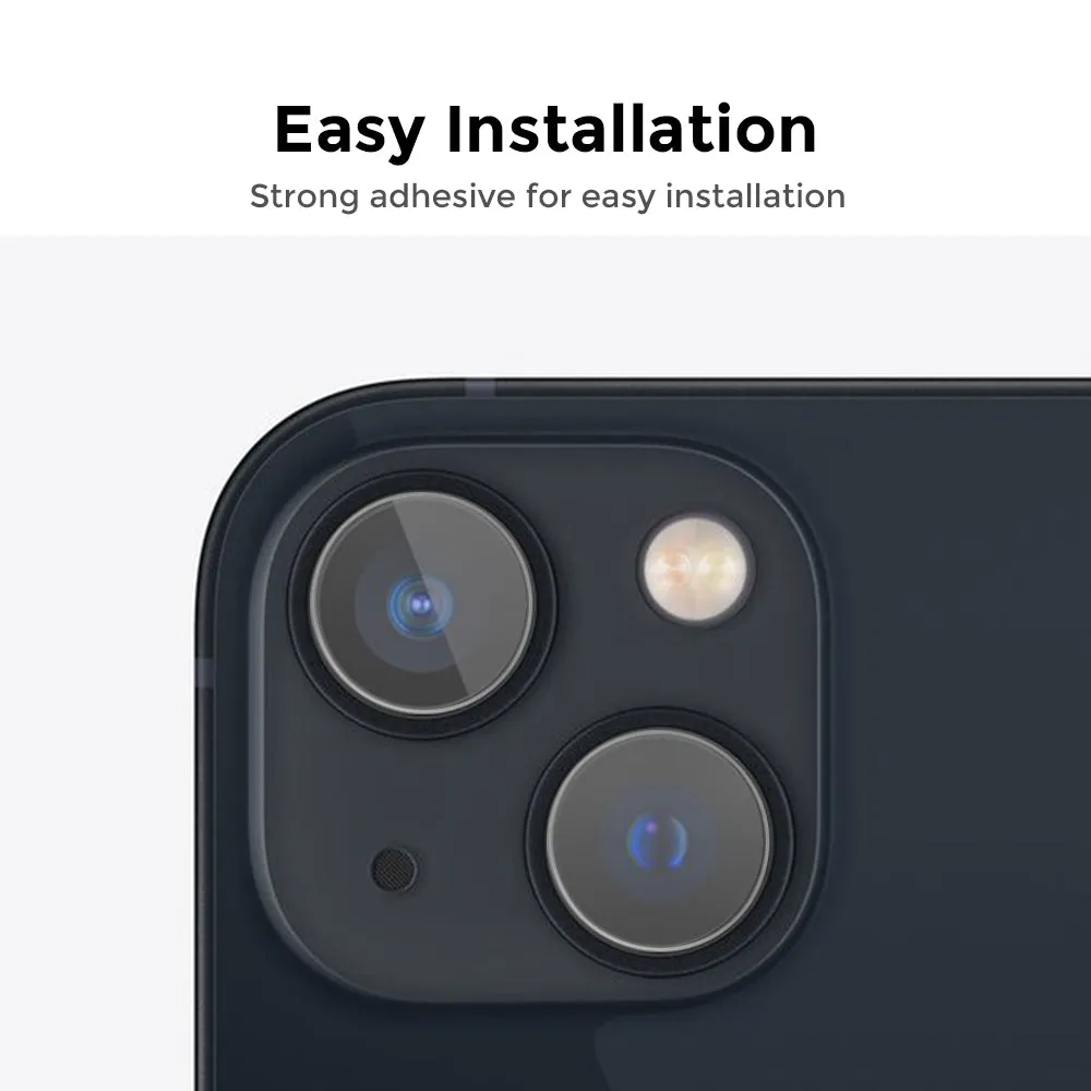 Apple iPhone 13 / Apple iPhone 13 Mini Tempered Glass Lens Protector [Pack of 2]| Invisible Defender Camera Lens Protector  |