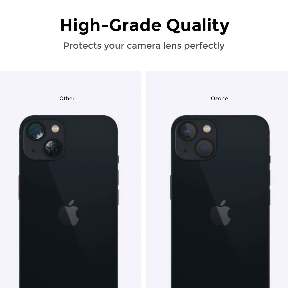 Apple iPhone 13 / Apple iPhone 13 Mini Tempered Glass Lens Protector [Pack of 2]| Invisible Defender Camera Lens Protector  |