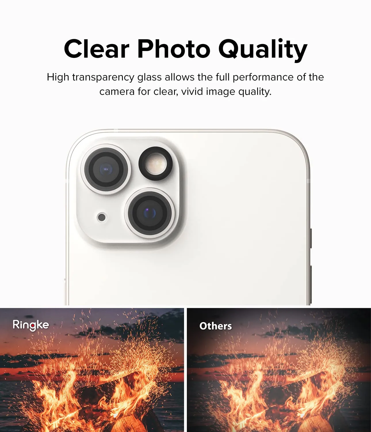 Apple iPhone 14 / 14 Plus | Invisible Defender Camera Protector Glass| 2 Pack