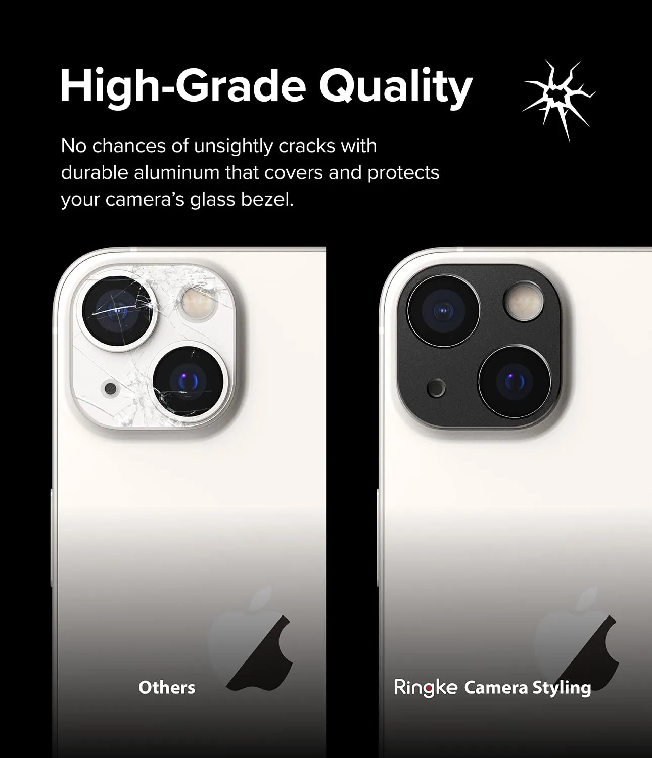Apple iPhone 14 / 14 Plus Lens protectors| Camera Styling| Black