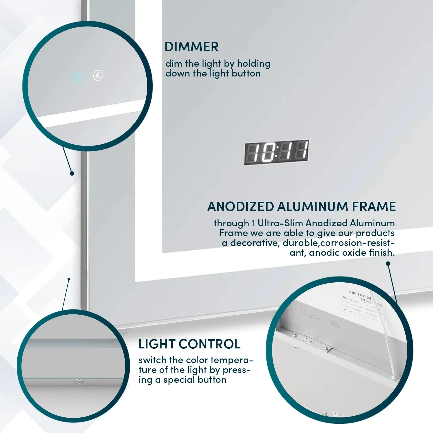 Aquadom Daytona 84x36 LED Lighted Bathroom Mirror