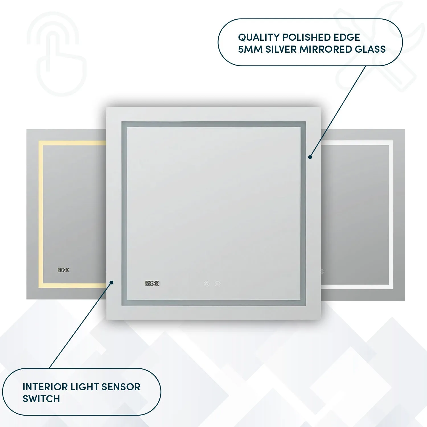 Aquadom Daytona 84x36 LED Lighted Bathroom Mirror