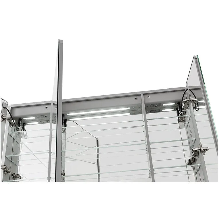 Aquadom Signature Royale 36x36 LED Lighted Triple Door Medicine Cabinet